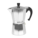 Orbegozo KF 600 - Cafetera italiana de aluminio, 6 tazas de capacidad (280 ml), mango ergonómico, tapón de seguridad, filtro desmontable